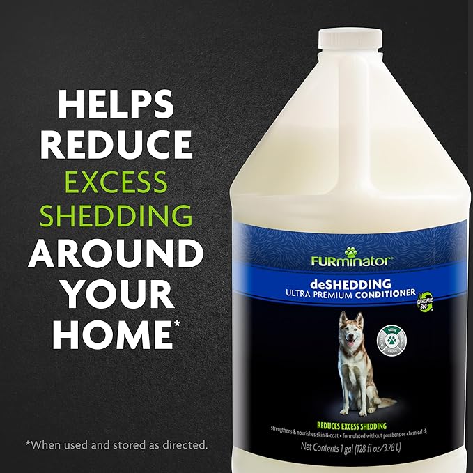 FURminator® deShedding Ultra Premium Conditioner for Dogs, 128 Oz, with Pump-PurrikoPets