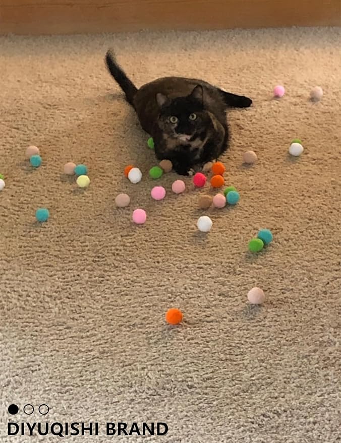 40-Piece Cat Toy Set for Indoor Cats and Kittens (1.5'' - 2.3'', Cat Toys Ultimate Pack)-PurrikoPets