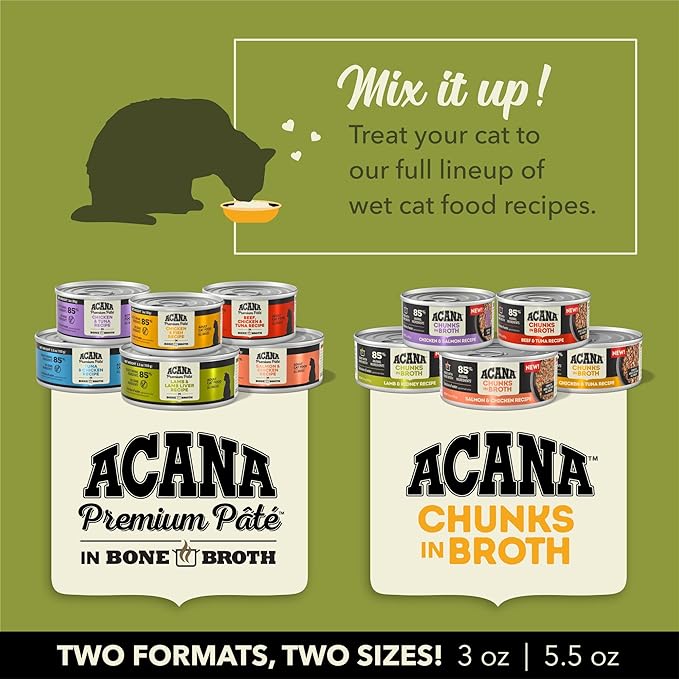 ACANA Premium Pate Kitten Wet Cat Food in Bone Broth Chicken + Tuna Recipe 5.5oz Cans (6 Count)-PurrikoPets