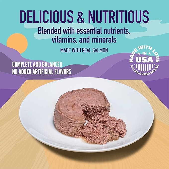 A Strong Heart Canned Wet Cat Food, Salmon Dinner Paté - 5.5 oz Cans (Pack of 24), Made in The USA with Real Salmon-PurrikoPets