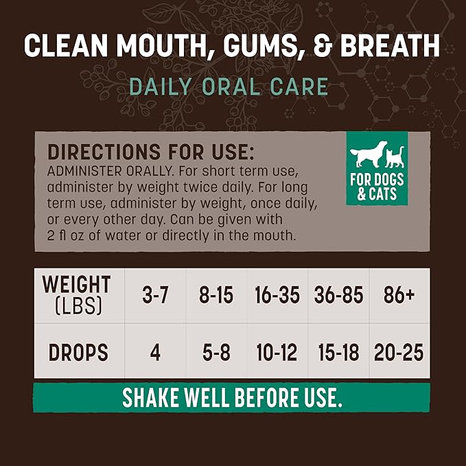 Earth Animal Herbal Remedies | Clean Mouth, Gums and Breath | 2 fl oz-PurrikoPets