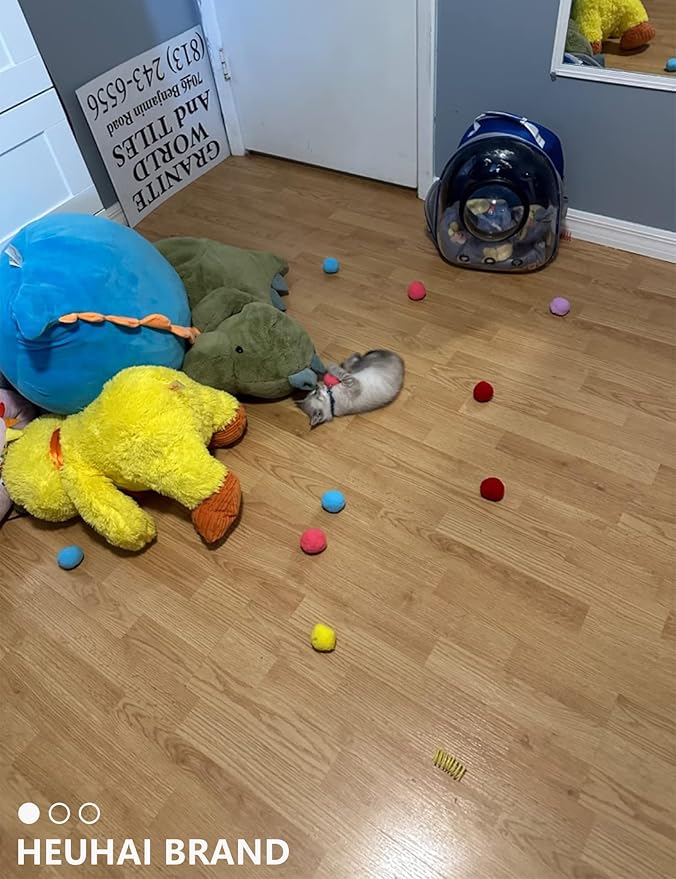 40-Pack Cat Balls – Fun Interactive Toys for Indoor Cats & Kittens (Basic Cat Toy Set)-PurrikoPets