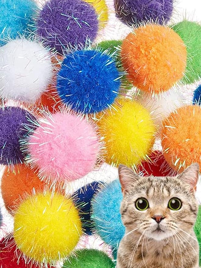 50-Pack Soft Cat Toy Balls – Fun Playtime & Exercise for All Cats (1.5 inch, Cat Toys Mega Set)-PurrikoPets