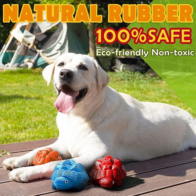 Dog Toys for Aggressive Chewers, Heavy Duty Tough Dog Toy for Large Dogs, Indestructible Squeaky Dog Toys-PurrikoPets