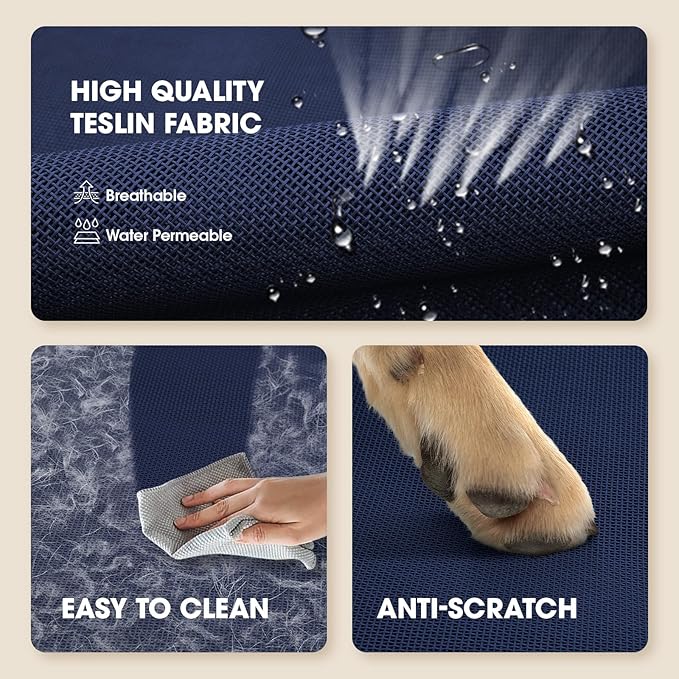 Elevated Dog Bed, Raised Outdoor Dog Bed for Extra Large Sized Dogs, Portable Cooling Pet Cot with Breathable & Washable Mesh, Indoor & Outdoor Pet Hammock with Skid-Resistant Feet.-PurrikoPets