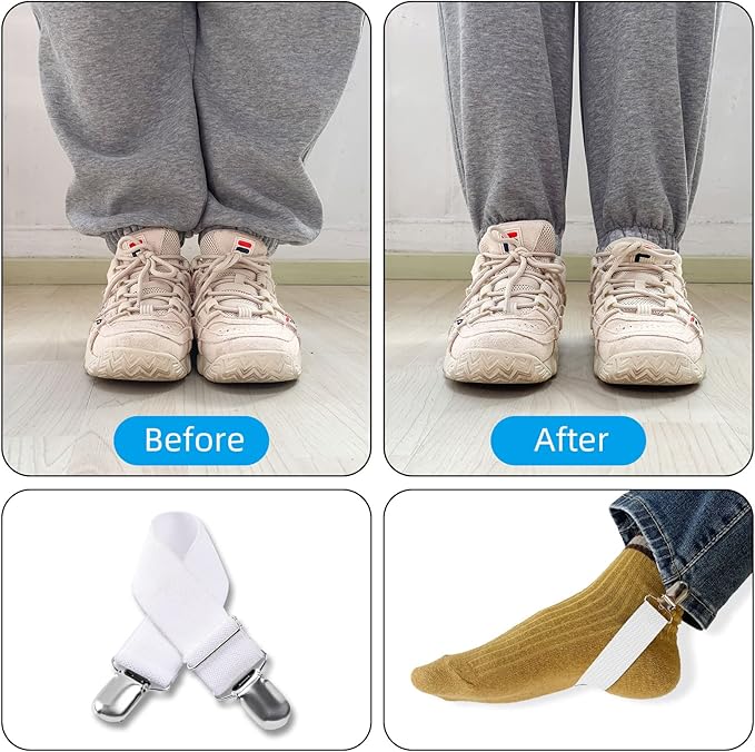 Adjustable Boot Straps Pant Stirrups Clips Boot Clips-PurrikoPets