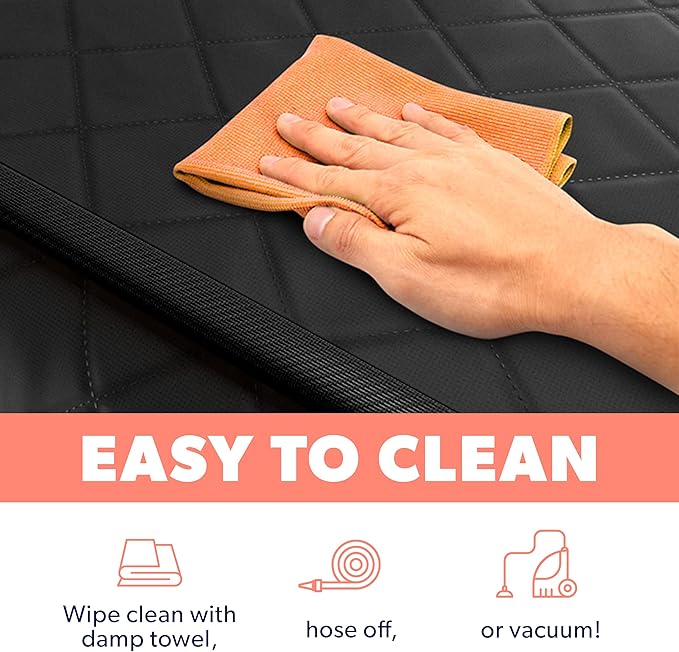 Active Pets Dog Car Seat Cover, Waterproof Front Seat Protector for SUV Truck Sedan, Pet Safety Travel Comfort System with Universal Fit, Black-PurrikoPets