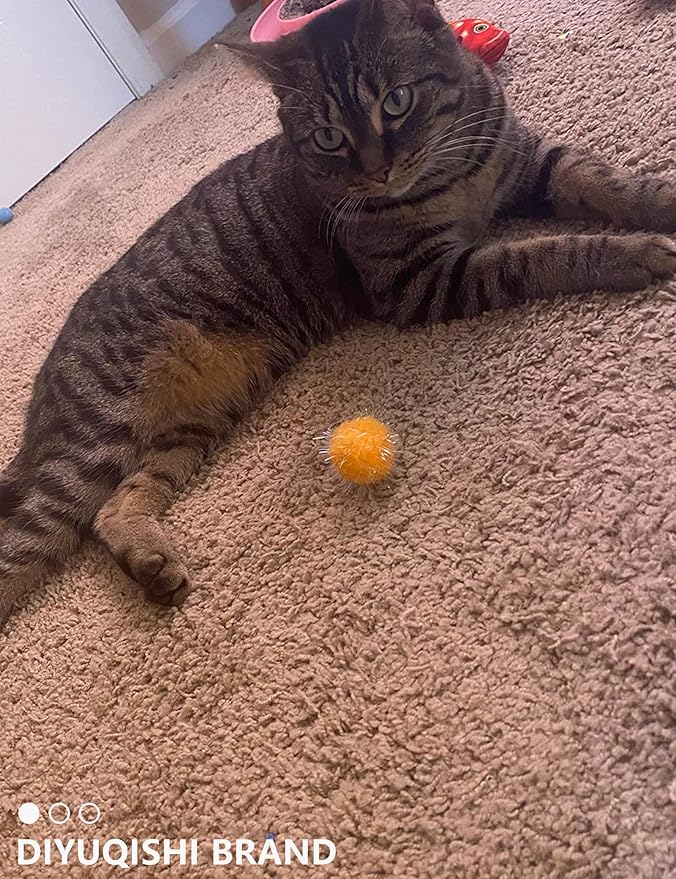 100-Pack Cat Toy Balls – Soft Fuzzy Toys for All Cats to Play and Exercise Indoors (1.5 inch, Cat Toys Pro Collection)-PurrikoPets