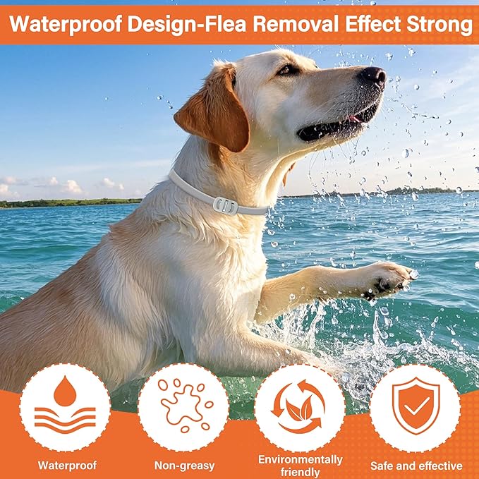 4 Pack Flea and Tick Collar for Dogs - 25" Adjustable Collar Fits Dogs, Long-Lasting 24-Month Protection for Small, Medium, and Large Dog – Waterproof Flea Tick Prevention-PurrikoPets