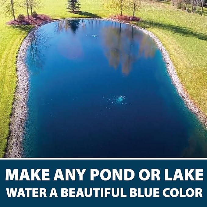 Airmax Pond Dye Packets Nature's Blue Colorant for Large Pond & Lake, Beneficial UV Blocking Color Concentrate, Maintain Clean & Clear Water, Fish & Animal Safe, 16 Soluble Packets-PurrikoPets