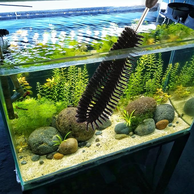 11 in 1 Fish Tank Aquarium Cleaning Brush Kit,Aquarium brushSutiable for Acrylic Fish Tank, and Plastic Fish Tank,Glass Fish Tank,Non Rusting,Fish Tank Cleaning Tools-PurrikoPets