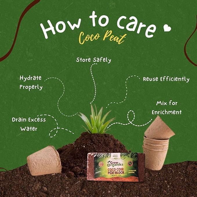 6 Pack Premium Coco Coir Brick for Plants | 100% Organic Compressed Coconut Coir Bricks Starting Mix, Coco Coir Fiber Coconut Husk for Planting, Gardening, Potting Soil Substrate, Herbs, 1.4 LB/Brick-PurrikoPets