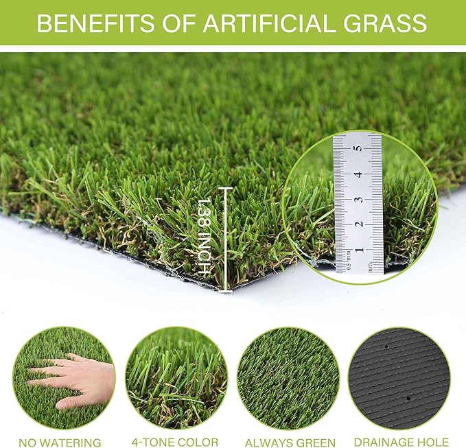 Dog Grass Pads 5 x 10 FT in Artificial Grass Pee Pads for Dogs Potty Fake Grass Rug Turf Mat for Dogs Training Indoor Outdoor Garden Lawn Artificial Grass Rug-PurrikoPets