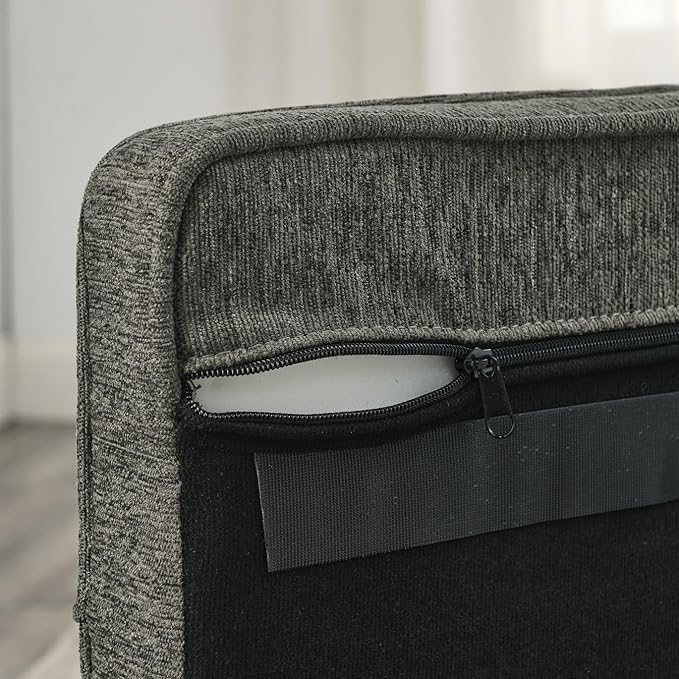 Dog Sofa Couch for Medium Dogs, 31" Memory Foam Dog Couch with Washable Fabric, Removable Cushion, Sofa Bed for Medium Dogs, Grey-PurrikoPets