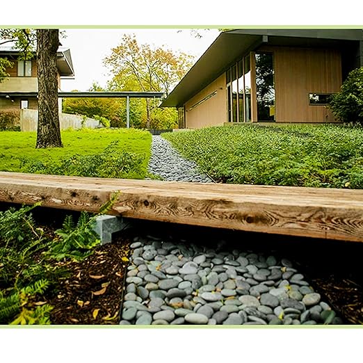 45LB River Rocks,Mexican Beach Pebbles for Plants,Potting,Garden Landscape Stone Paving Stone Grey 1Inch - 2Inch…-PurrikoPets