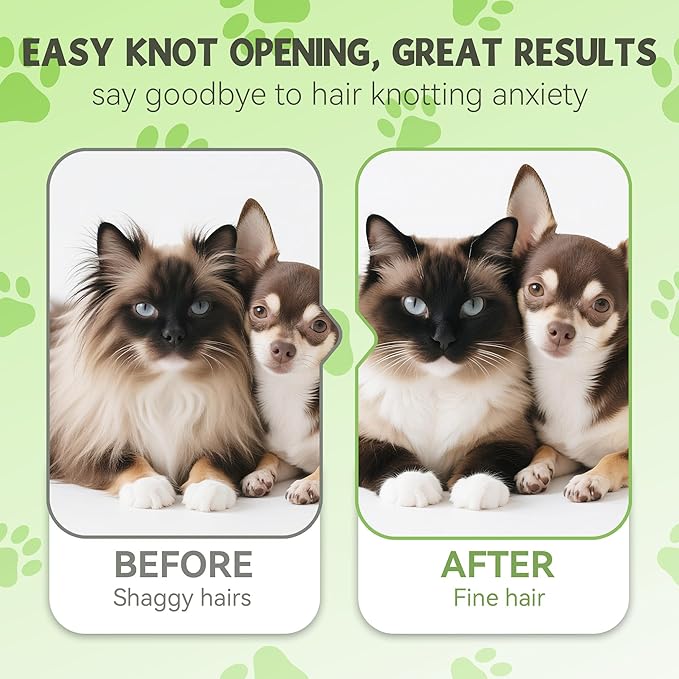 Flea Comb for Cats & Dogs Brush for Shedding Self Cleaning Pet Comb Lice Comb with Long & Short Stainless Steel Teeth Pet Hair Removal Tool 2025-PurrikoPets