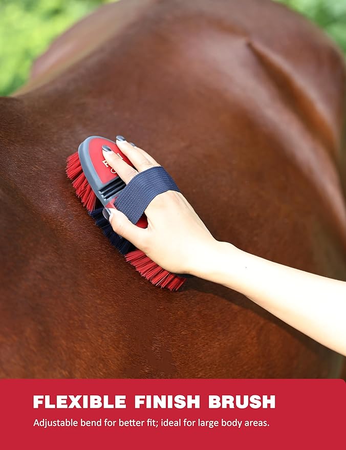 11PCS Horse Grooming Kit Curry Comb Sweat Scraper Horse Bathing Supplies Grooming Tools with Storage Bag Shadowberry-PurrikoPets