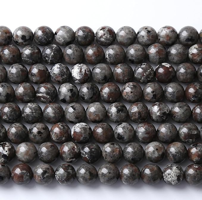 6MM 56PCS Flame Yooperlite Stone Beads Loose Beads for Jewelry Making DIY Bracelets Show Flame Color Under The Irradiation of UV Lamps