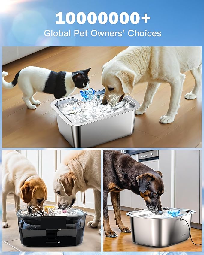 Dog Water Fountain Filters Replacement 4 Packs, 2 Months Set of Replacement Filters for Large Pet Cat Water Fountain Dog Water Bowl Dispenser, Compatible with D2341/D2223/D2322/D2340 Models-PurrikoPets