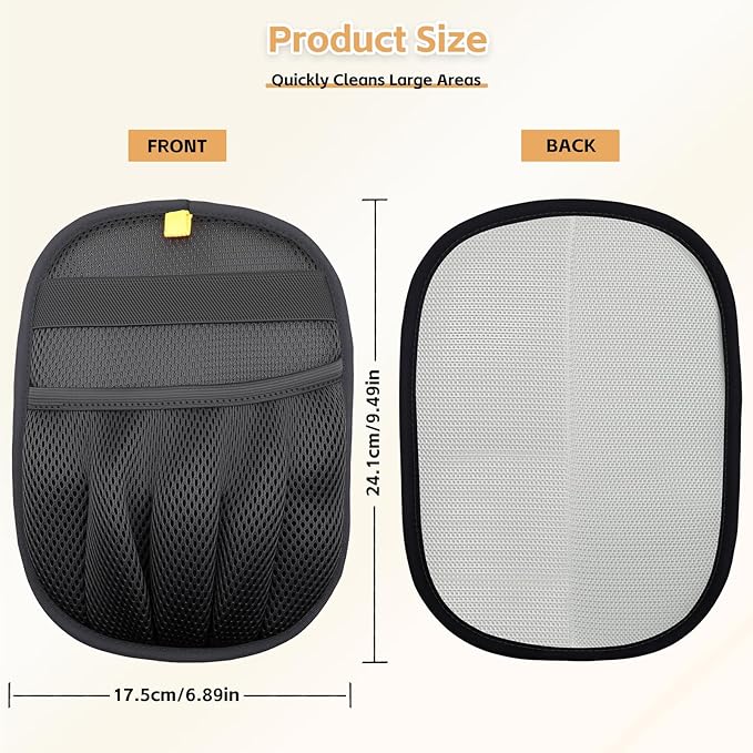 Electrostatic Pet Hair Remover Glove-Furniture/Couch/Carpet/Car Seat Hair Removal, Efficient Pet Grooming Glove for Dogs & Cats, Washable Reusable Static Removal Gloves for Pet Hair-PurrikoPets