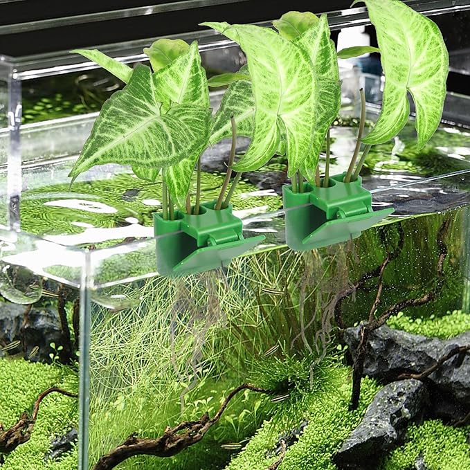 4Pcs 3 Holes Upgraded Aquatic Plant Cup Aquarium Plant Holder for Tank, Hanging Aquarium Plant Holder, Aquarium Aquatic Plant Cultivation, Aquarium Plant Decoration.-PurrikoPets
