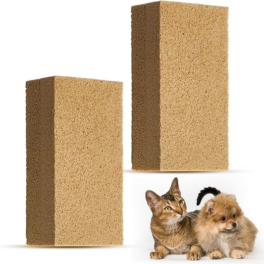 2 Pack Pet Hair Remover Sponge Cat and Dog Hair Sponge Rubber Pet Fur Lifter Removal Tool, Remove from Furniture, Carpet, Bedding, Clothing, 6.26 x 3.28 x 1.89 Inch-PurrikoPets