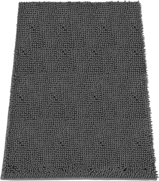 Absorbent Dog Door Mat for Muddy Paws, 60" x 36" Chenille Indoor Mats for Entryway, Trap Dirt Front Door Mat Indoor Entrance Washable Non Slip Soft-PurrikoPets