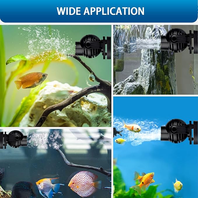 FREESEA Aquarium Powerhead Wave Maker: 1050 GPH Circulation Wavemaker Pump - 360° Adjustable Power Head with Magnetic Suction for 1-55 Gallon Fish Tank | Saltwater | Freshwater-PurrikoPets