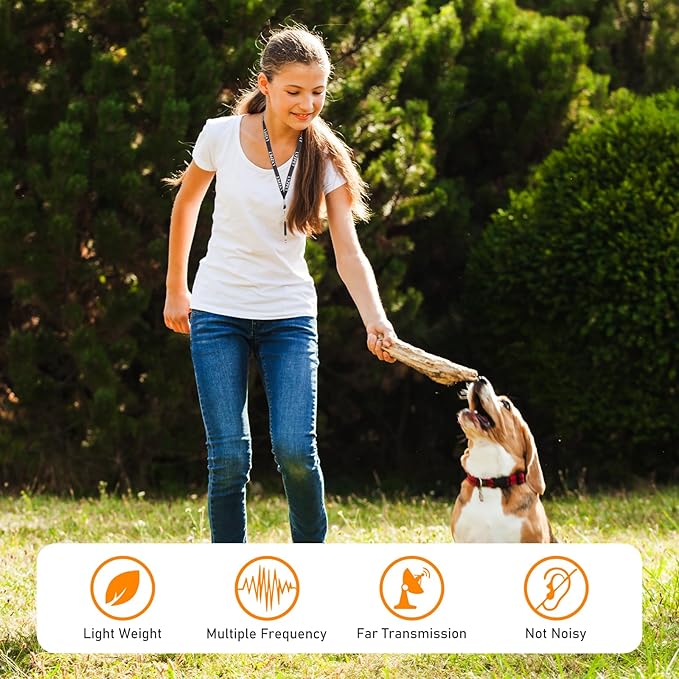 Dog Whistle, Dog Whistle to Stop Barking Neighbors Dog, Adjustable Ultrasonic Silent Training Device, Black-PurrikoPets