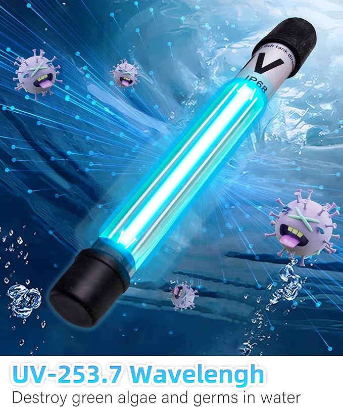 Goldfish Aquarium Filter U-Very Suitable for 20-75 Gallon Tank, 30 Gallon Fish Tank Water Filter for Green Water Control, Internal Submersible Pump Filtration System, Fish Filters for Aquariums-PurrikoPets