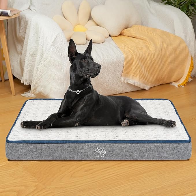 EMPSIGN Reversible Cool and Warm Dog Bed for Crate Pad, Pet Beds with Washable and Removable Cover, Dog Crate Beds Sleeping Mats, Beds for Dogs Crate for Large Medium Small Dogs, Grey-PurrikoPets
