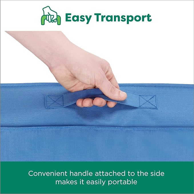 FurHaven Cooling Dog Bed – Medium Foam Mattress for Joint Pain Relief, Waterproof Liner, Removable Washable Cover, Durable for Outdoor Use, Deluxe Grid Indoor/Outdoor Bed – Blue, Medium-PurrikoPets