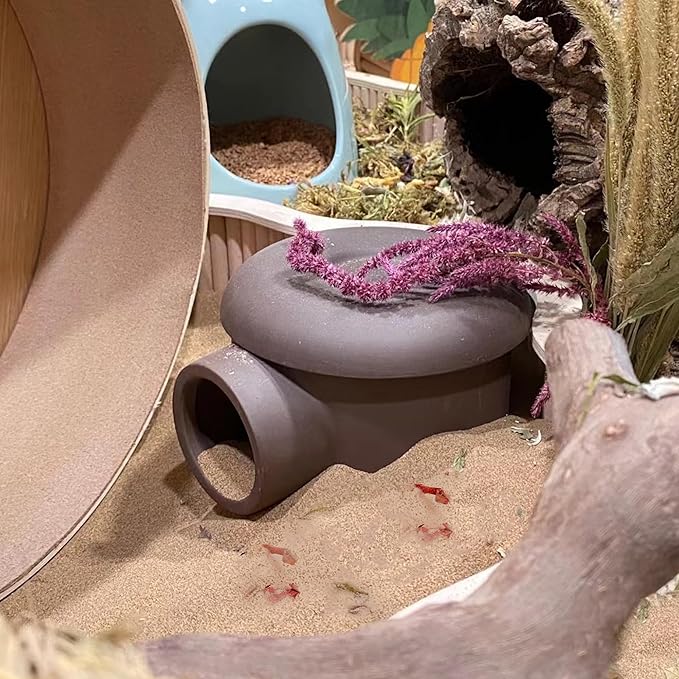 DR.DUDU Hamster Bath Sand, 2.8lb Dust Free Desert Sand or Potty Litter Sand for Hamster Chinchillas Gerbil Syrian Mice Small Animals (Beige, Flower Smell)-PurrikoPets