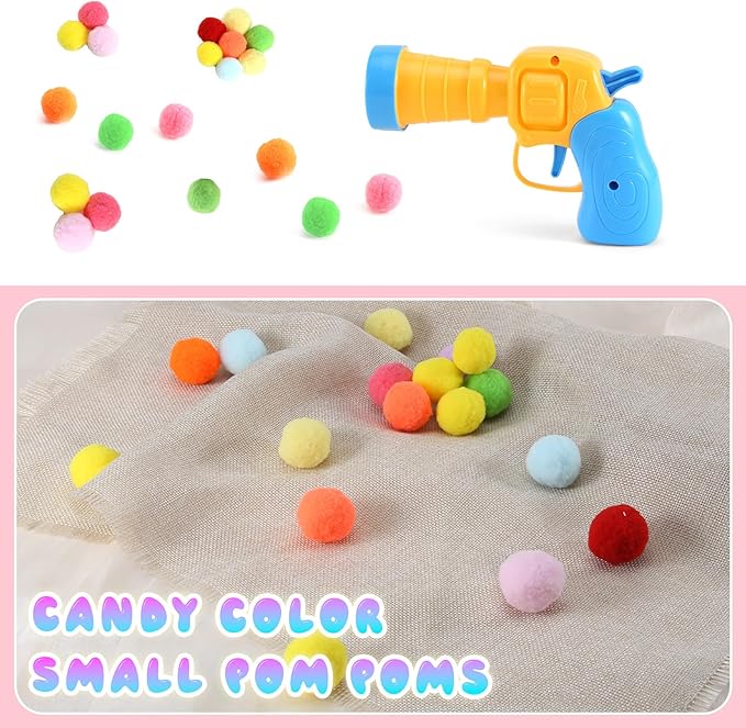 21Pcs Cat Ball Toy Launcher - Includes 20 Colorful Plush Cat Balls and Exciting Launcher Set，Funny Interactive Cat Toys for Bored Indoor Adult Cats, Cute Kitten Kitty Toys-PurrikoPets