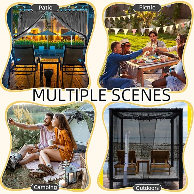 4 Corners Mosquito Net for Mosquiteros para Camas Bed Canopies Netting Bed Drapes Rectangular Mosquito Mesh for Camping Home Outdoor Travel(Black,L79 X W47 X H59 Inch,Opening)-PurrikoPets