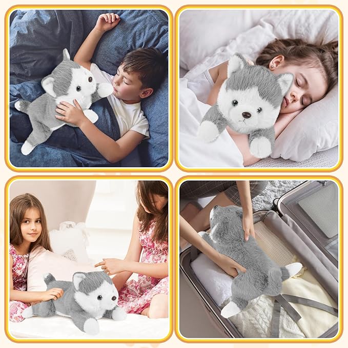 19Inch 3 Pounds Dog Weighted Stuffed Animals, Cute Realistic Puppy Stuffed Animal, Sensory Comfort Plush Throw Pillow Toy, Dog Plush Gift for Adults Kids Youth-PurrikoPets