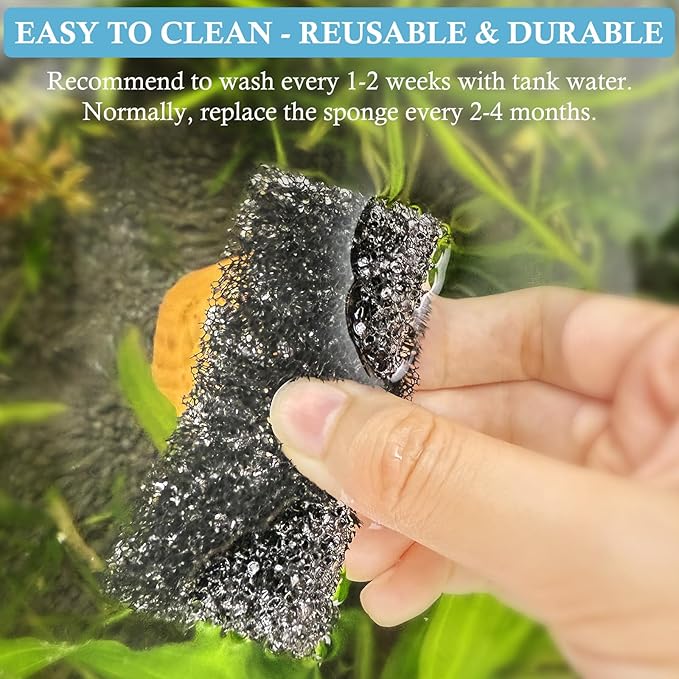 FEDOUR Submersible Aquarium Internal Filter, Filter with Water Pump for Fish Tank up to 35 Gallon (Sponge 4pcs for 8W)-PurrikoPets