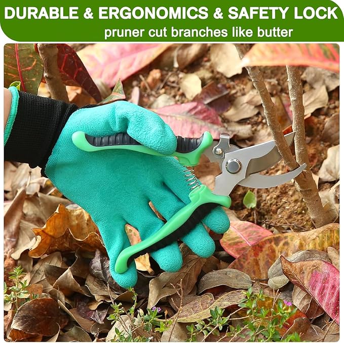 Gardening Tools Set of 9 - Complete Heavy Duty Garden Tools Set with Fashion Handbag - Durable Gardening Supplies Kit Ideal Gifts for Women-PurrikoPets