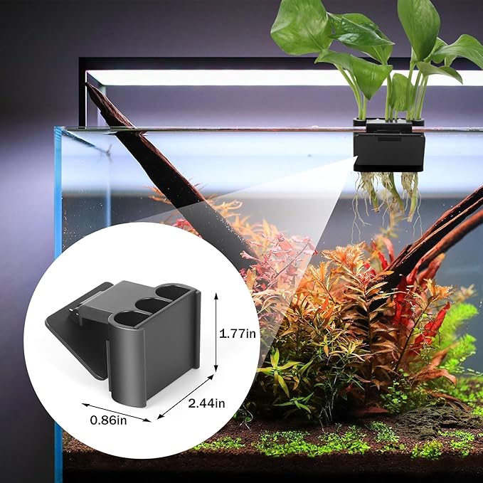 4Pcs 3 Holes Upgraded Aquatic Plant Cup Aquarium Plant Holder for Tank, Hanging Aquarium Plant Holder, Aquarium Aquatic Plant Cultivation, Aquarium Plant Decoration.-PurrikoPets
