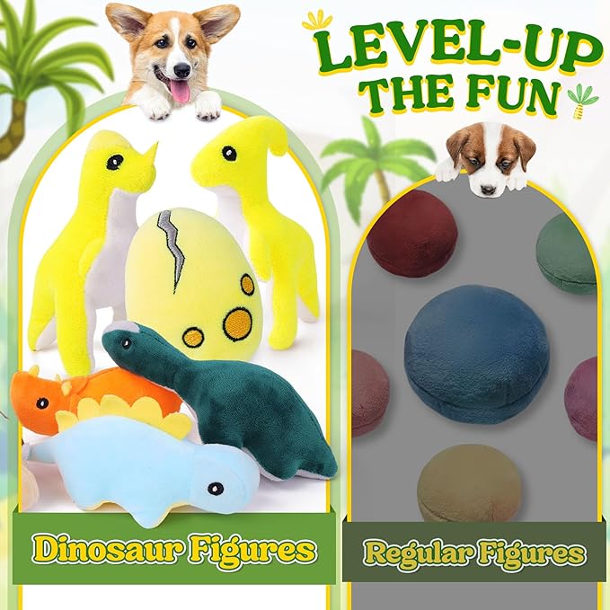 20-Pack Adorable Dinosaur Puppy Toys – Distinct Dino-Themed Squeaky Dog Toys for Small Dogs to Keep Them Busy, Interactive Chew Toys for Mental Stimulation & Gentle Teeth Cleaning-PurrikoPets