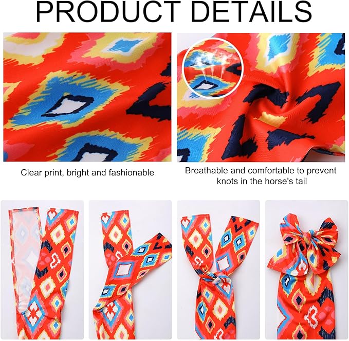 4 Pcs Horse Tail Bag Stretchy 22" Breathable with 2 Strands to Keep Clean and Protected Grooming Supplies-PurrikoPets