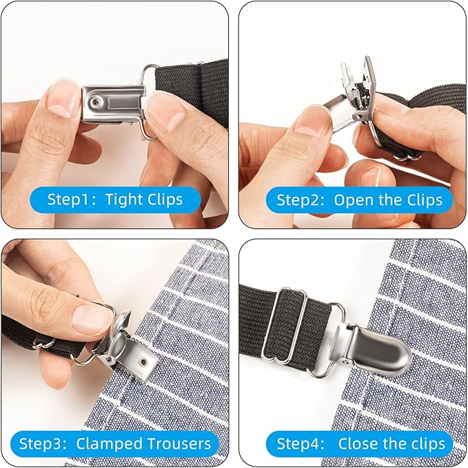 Adjustable Boot Straps Pant Stirrups Clips Boot Clips-PurrikoPets
