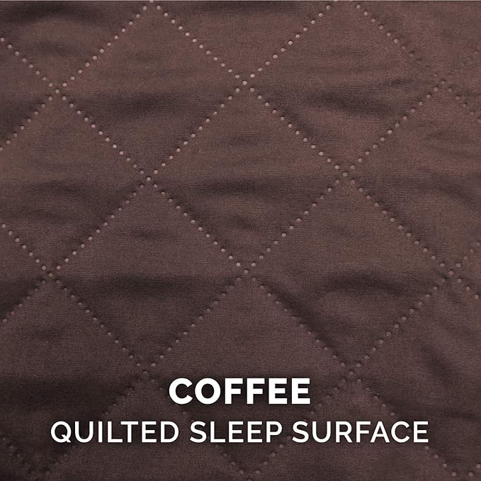 Furhaven Pillow Dog Bed for Large Dogs w/ Removable Bolsters & Washable Cover - Quilted Sofa - Coffee, Jumbo/XL-PurrikoPets