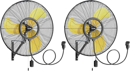 9600 CFM 30" Outdoor Wall Mount Misting Fans with 2 Pack, High Velocity 3-Speed Waterproof Professional Oscillating Wall Fan, Heavy Duty Industrial Fan for Commercial, Garage, Warehouse, UL Listed-PurrikoPets