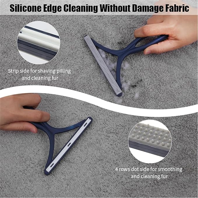 3-Pack Pet Hair Removal Tool,Dog Cat Hair Remover,Lint Shaver Cleaner Pro,Fur Removal Tool,Portable Carpet Scraper,Carpet Rake,Pet Hair Brush for Carpet,Clothes,Car Mats,Couch,Pet Bed,Furniture-PurrikoPets