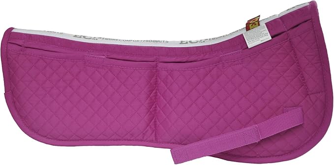 ECP Equine Comfort Products Adjustable Shock Absorbing Memory Foam Half Saddle Pad, Injury Prevention & Pressure Relief, Customizable Fit, Breathable for All Riding Styles-PurrikoPets