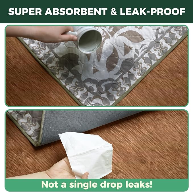 FXW Washable Pee Pads for Dogs, Puppy Pads with Super Absorbent, Specifically Designed for 42inch Cages, 41" × 27" Rectangle, Boho, 2 Packs-PurrikoPets