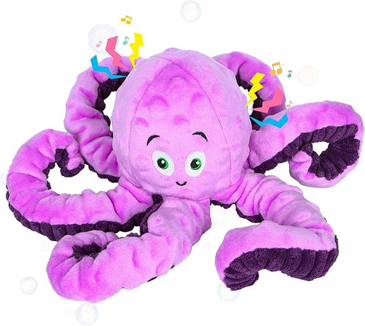 Dog Squeaky Toys Octopus - Tough Plush Large Medium & Small Dog Toys - Stuffed Animals Puppy Toys - Funny Cute Dog Toy for Dog Birthday Presents (Octopus Purple)-PurrikoPets