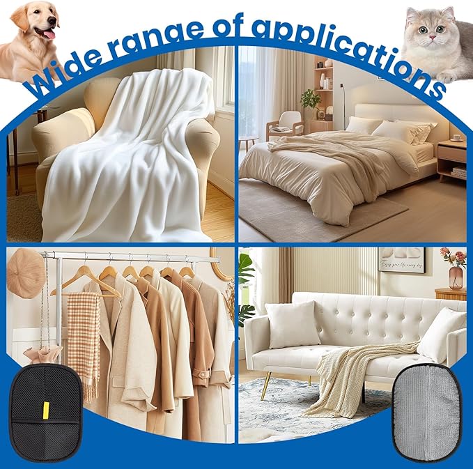 2Pcs Pet Hair Removal Glove, Electrostatic Gloves Pet Hair, Reusable Cat Hair Remover Glove, Upgraded Hair Removal Tool-PurrikoPets