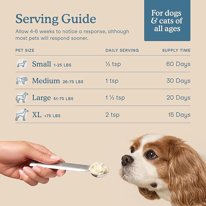 Fera Pets Cat & Dog Collagen Powder - Bone, Gut, Joint and Skin Supplement - 5 Types of Collagen + Clinically Studied UC-II® - 4.23 oz-PurrikoPets